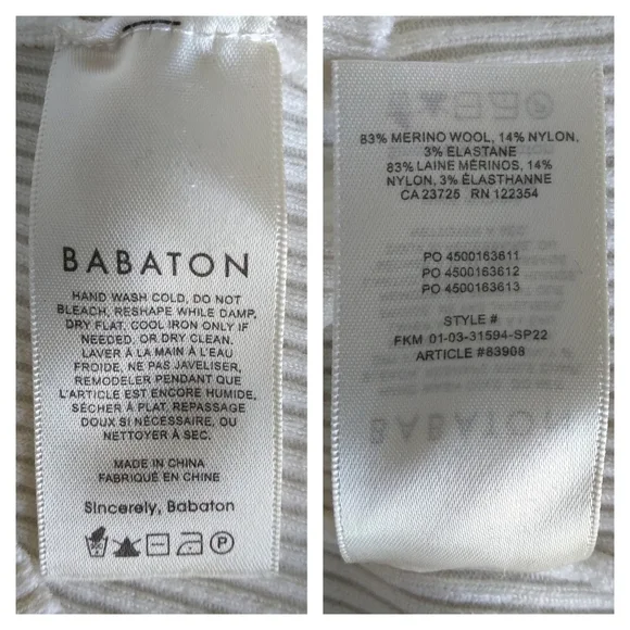 Aritzia Babaton Mcsweeney V Neck Ribbed Polo Sweater - Picture 7 of 7